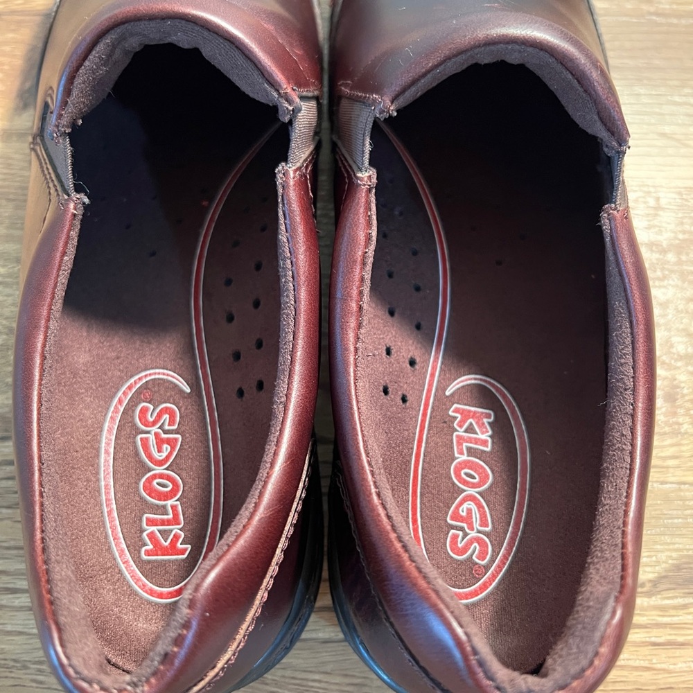 Klogs Arbor Mahogany Smooth Loafers Sz 9.5 Medium Comfort on the Job‎ Non-slip. - Picture 9 of 11